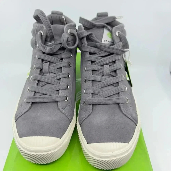 Cariuma Oca High Top Suede Sneaker Casual Shoes Lace-Up Gray Size 8 W / 6.5 M - Picture 2 of 6